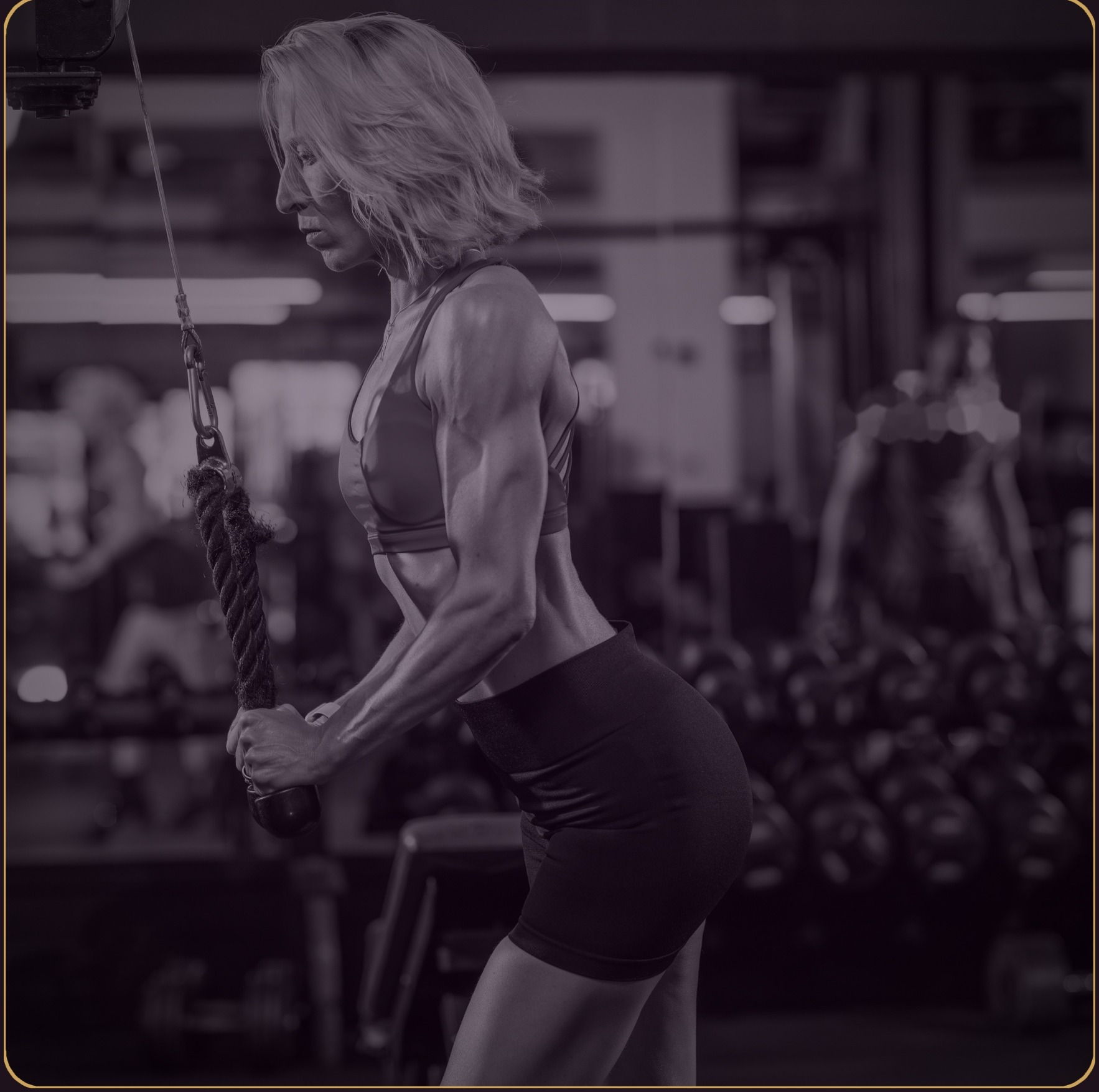Natasha Evans training in the gym